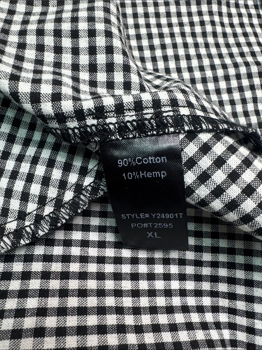 Women’s TUCKERNUCK Black And White Gingham Shirt Dress Size XL - Picture 5 of 6